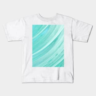 sky blue scaly design Kids T-Shirt